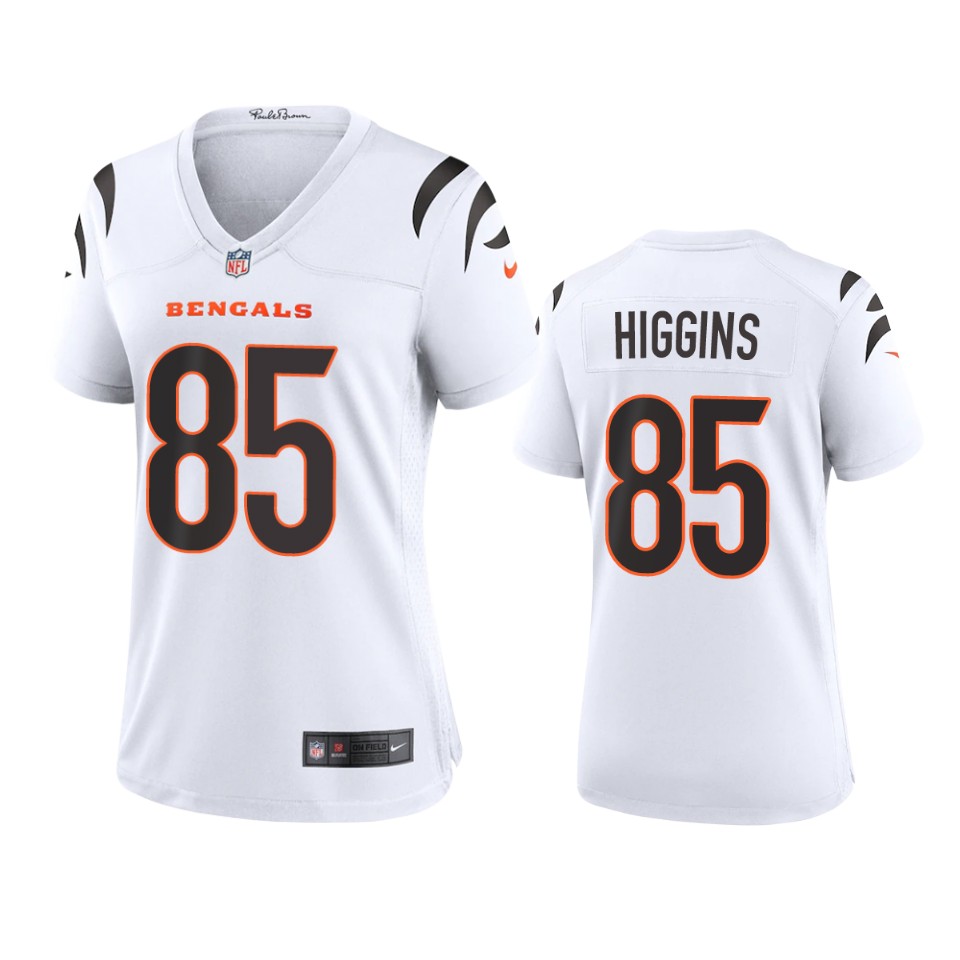 women bengals higgins game white jersey