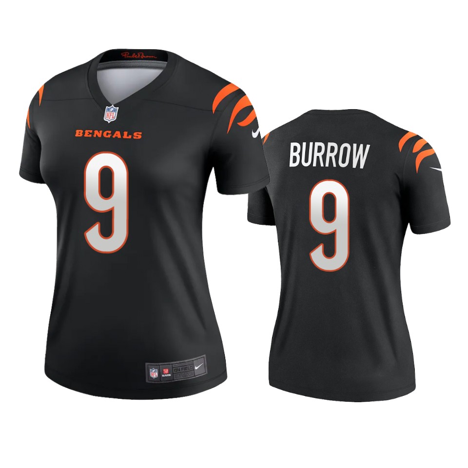 women bengals joe burrow black 2021 legend jersey