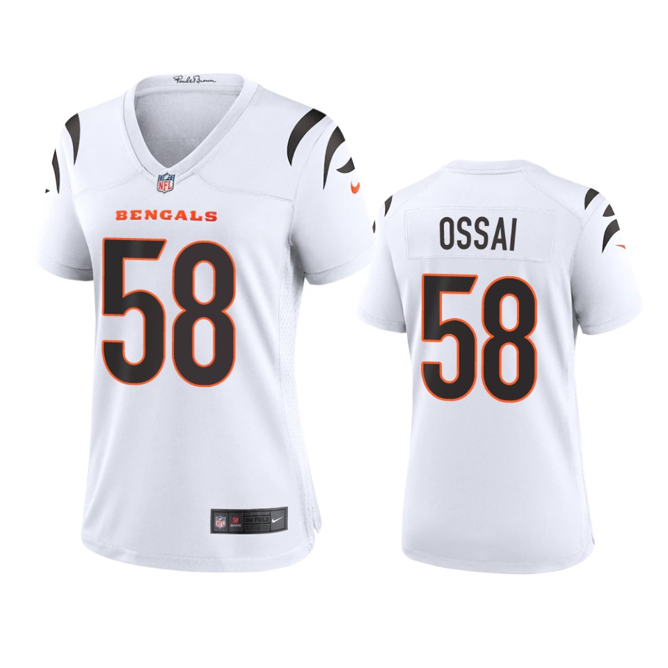 women bengals joseph ossai white game jersey