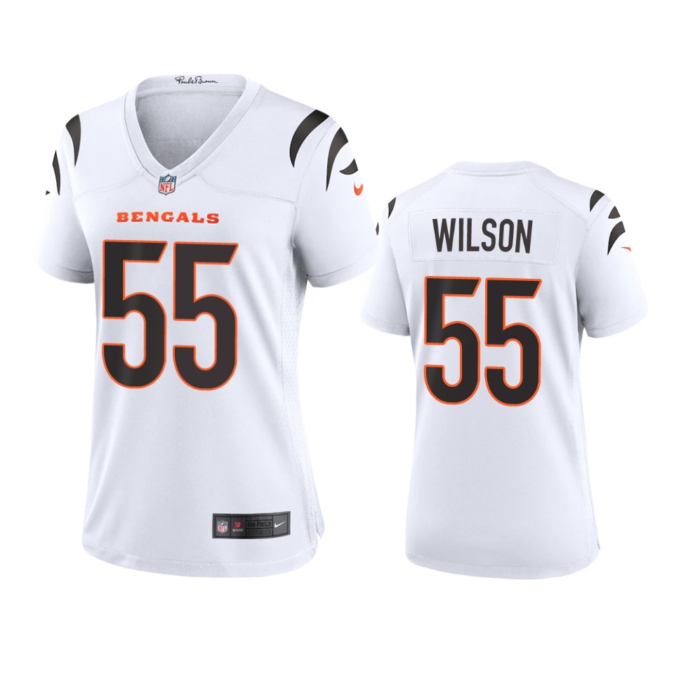 women bengals logan wilson white 2021 game jersey