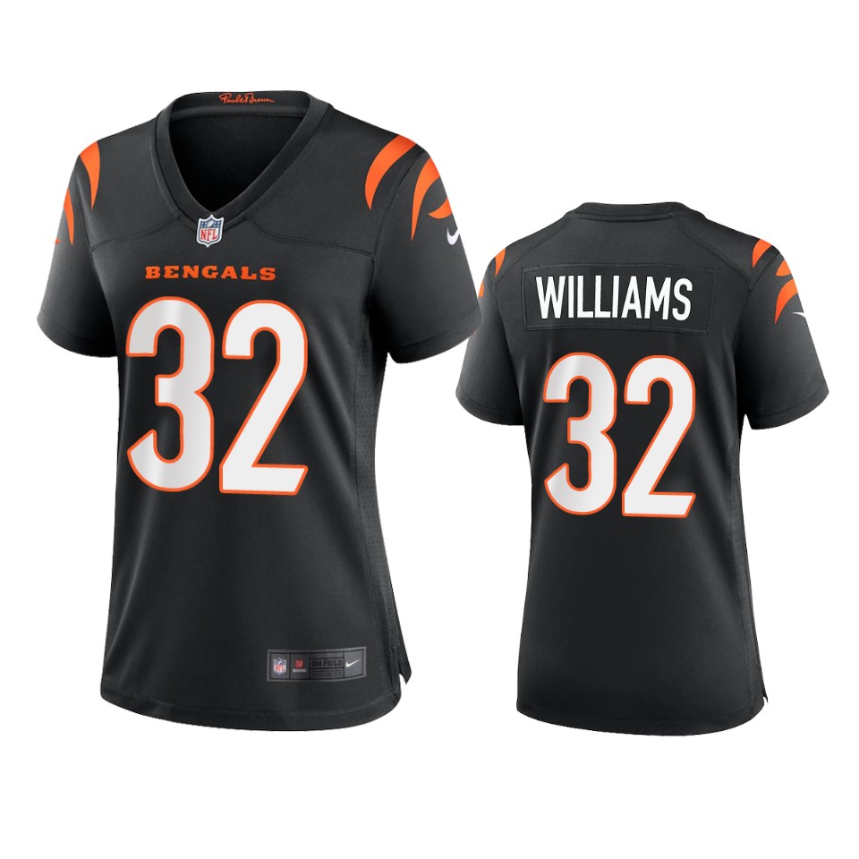 women bengals trayveon williams black 2021 game jersey