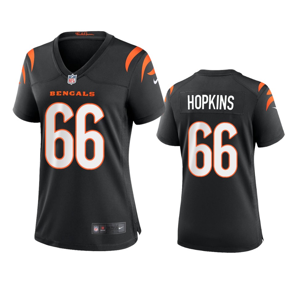 women bengals trey hopkins black 2021 game jersey