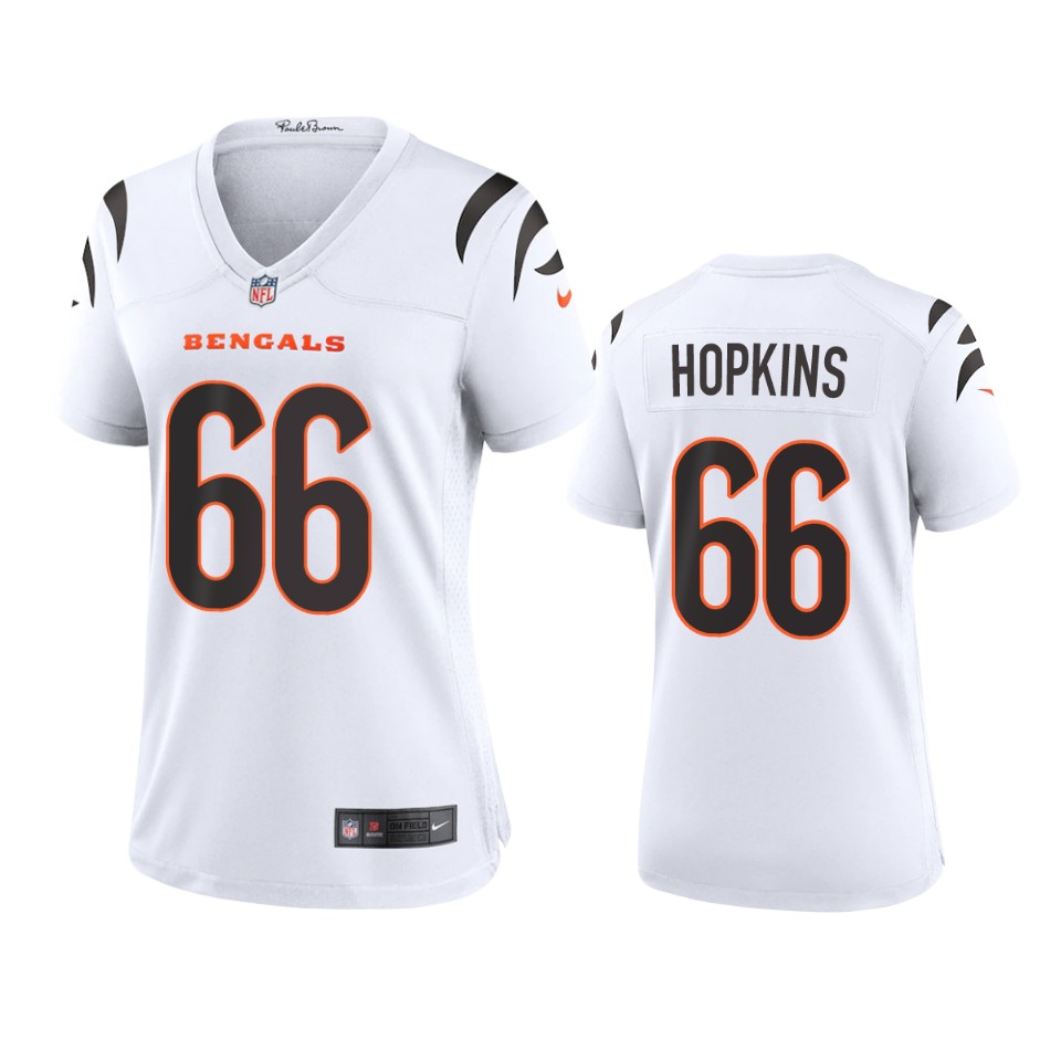 women bengals trey hopkins white 2021 game jersey