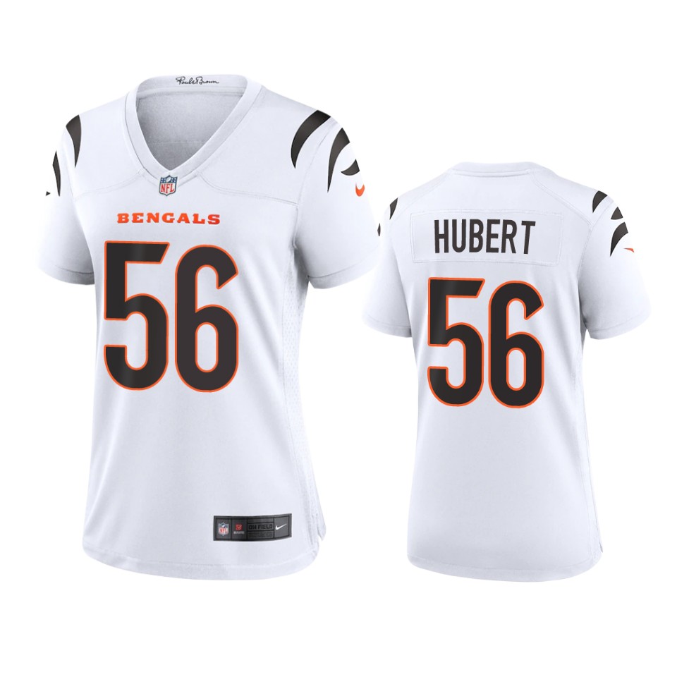 women bengals wyatt hubert white game jersey