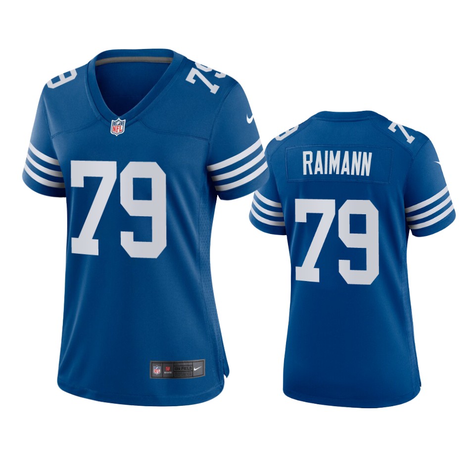 women bernhard raimann colts alternate game royal jersey