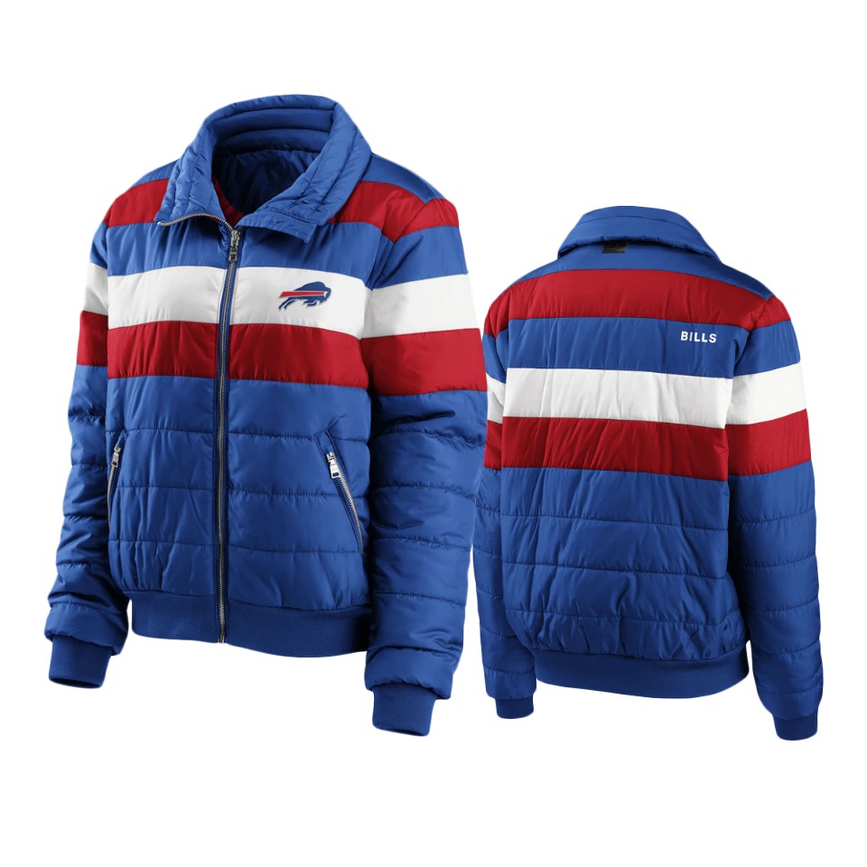 women bills royal puffer full zip jacket