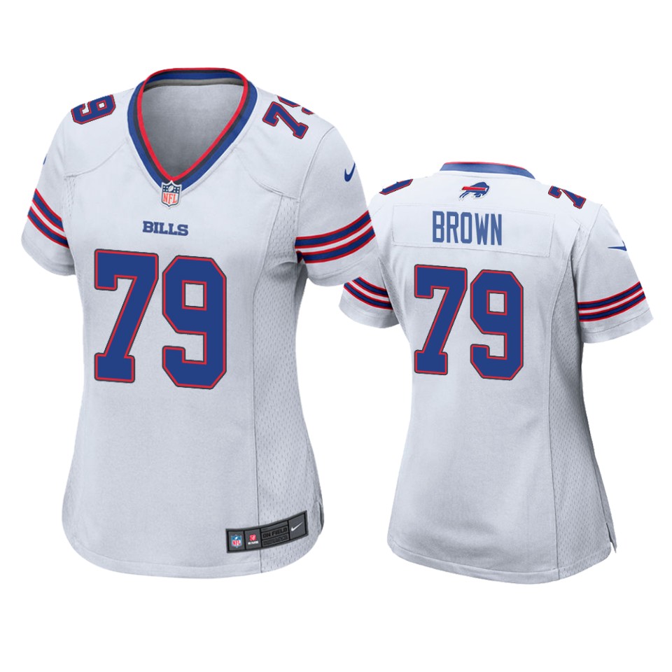 women bills spencer brown white game jersey
