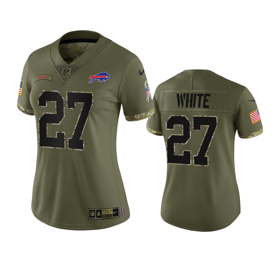 women bills tre'davious white olive limited 2022 salute to service jersey