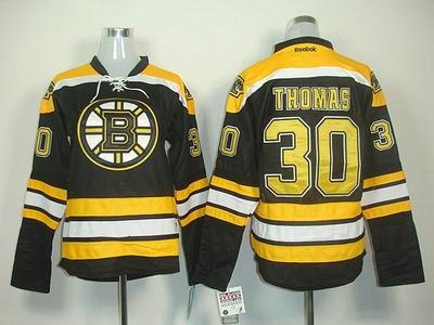 women boston bruins 30 tim thomas black jersey