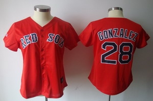 women boston red sox 28 adrian gonzalez red jersey