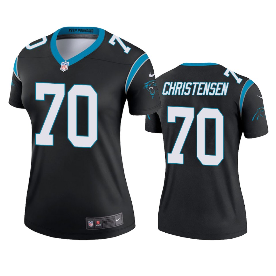 women brady christensen panthers black legend jersey