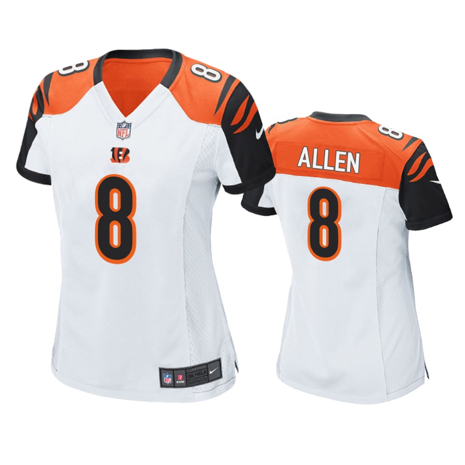 women brandon allen bengals white game jersey