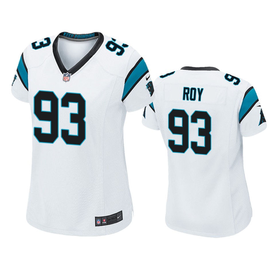 women bravvion roy panthers white game jersey