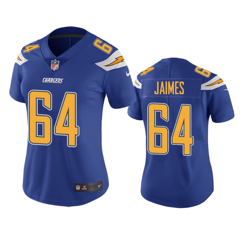 women brenden jaimes chargers royal color rush limited jersey