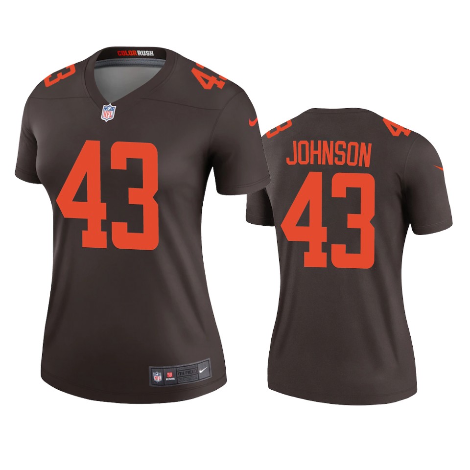 women browns john johnson brown alternate legend jersey