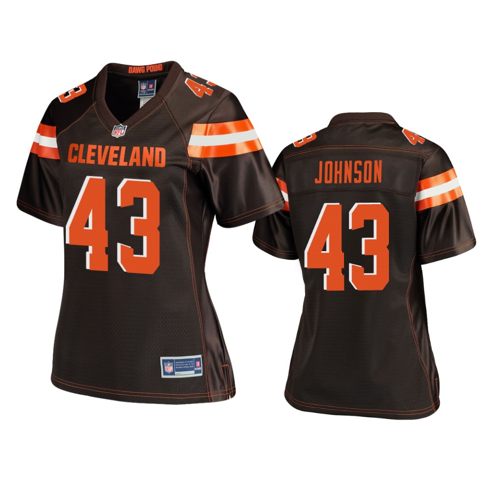 women browns john johnson brown pro line jersey