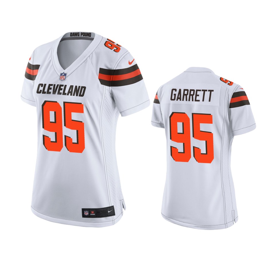 women browns myles garrett white game jersey