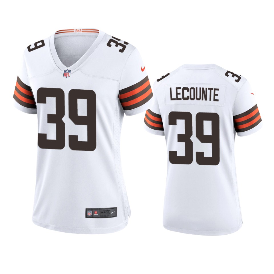 women browns richard lecounte white game jersey