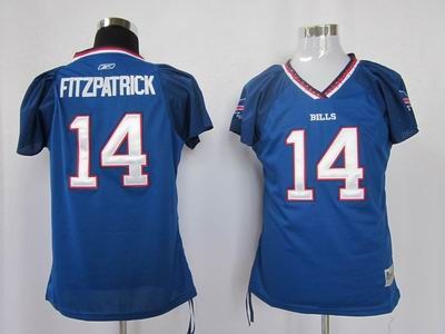 women buffalo bills 14 fitzpatrick blue color jersey