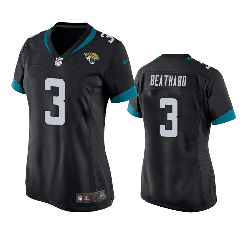 women c.j. beathard jaguars black game jersey
