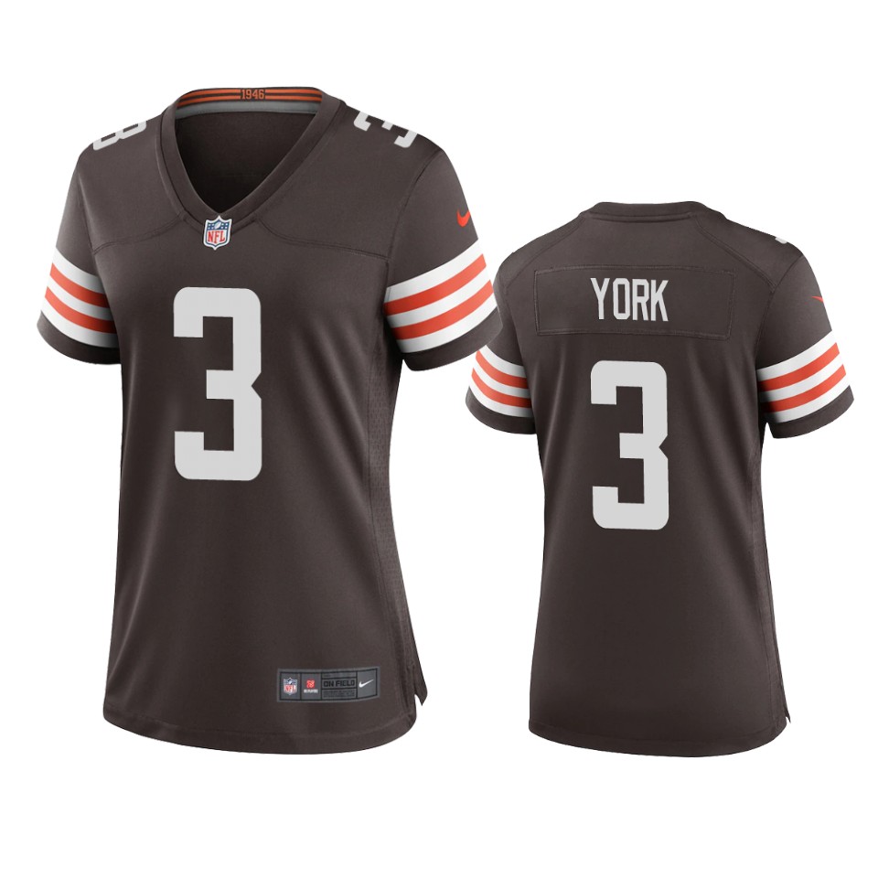 women cade york browns game brown jersey