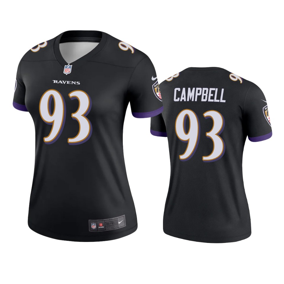 women calais campbell ravens black legend jersey
