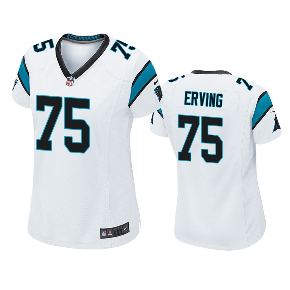 women cameron erving panthers white game jersey