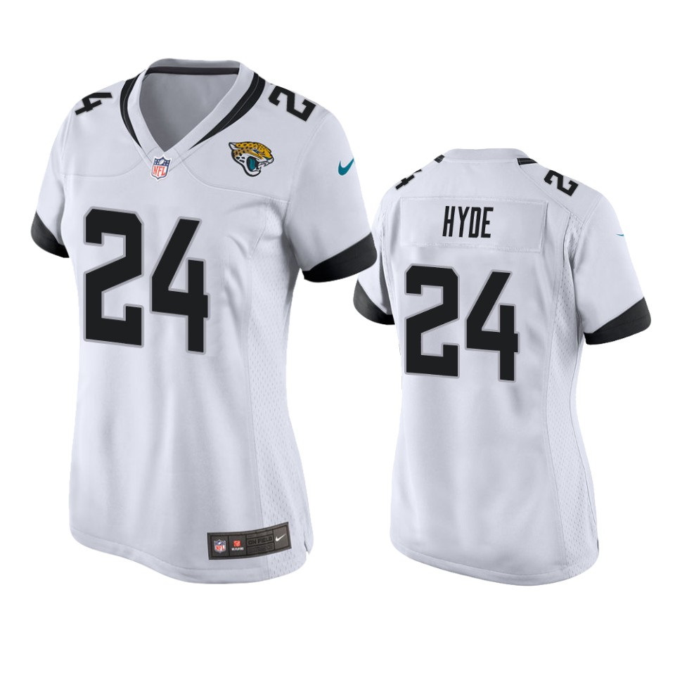 women carlos hyde jaguars game white jersey