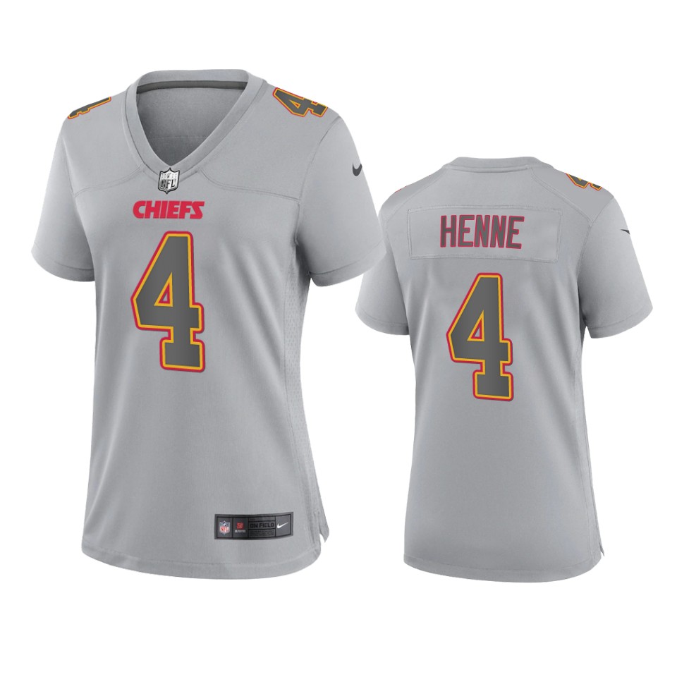 women chad henne chiefs gray atmosphere fashion game jersey