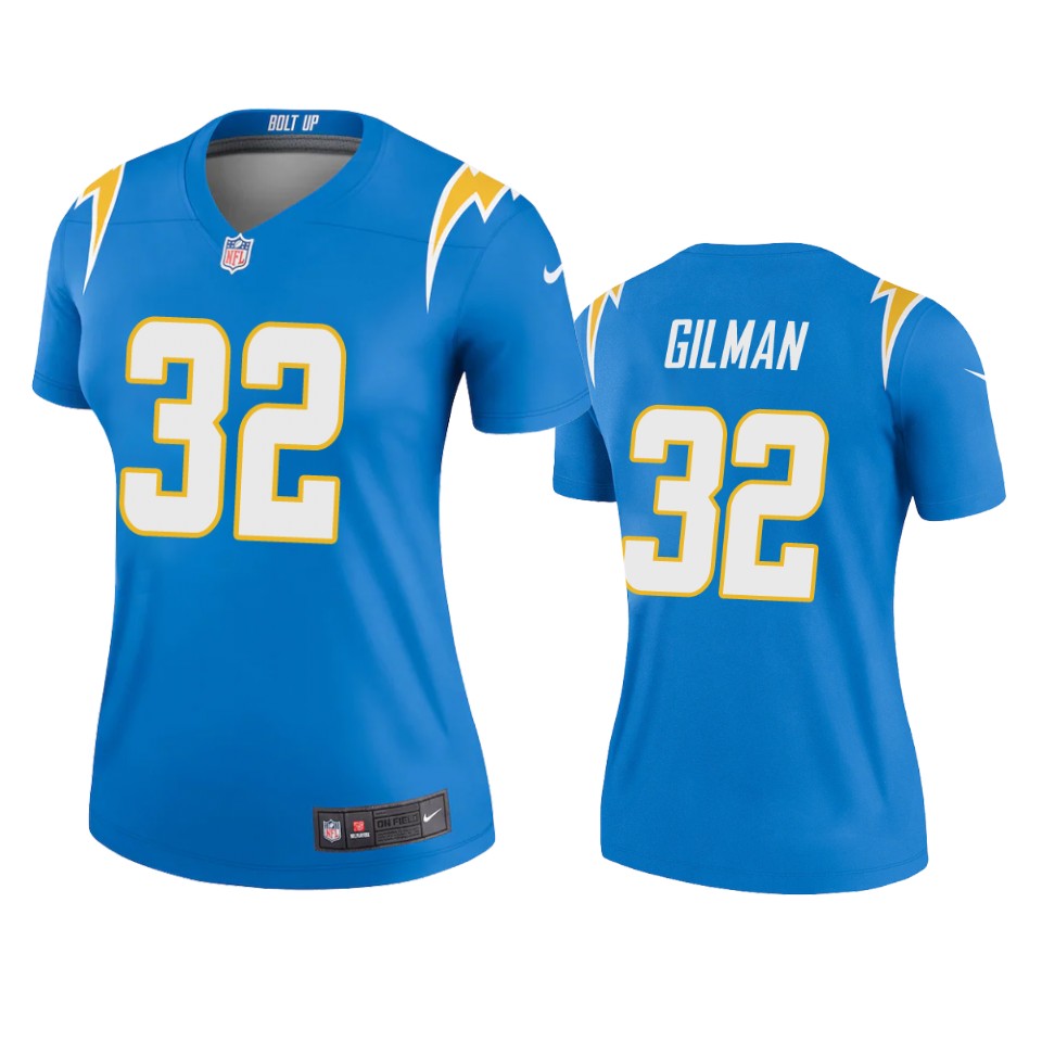 women chargers alohi gilman powder blue legend jersey