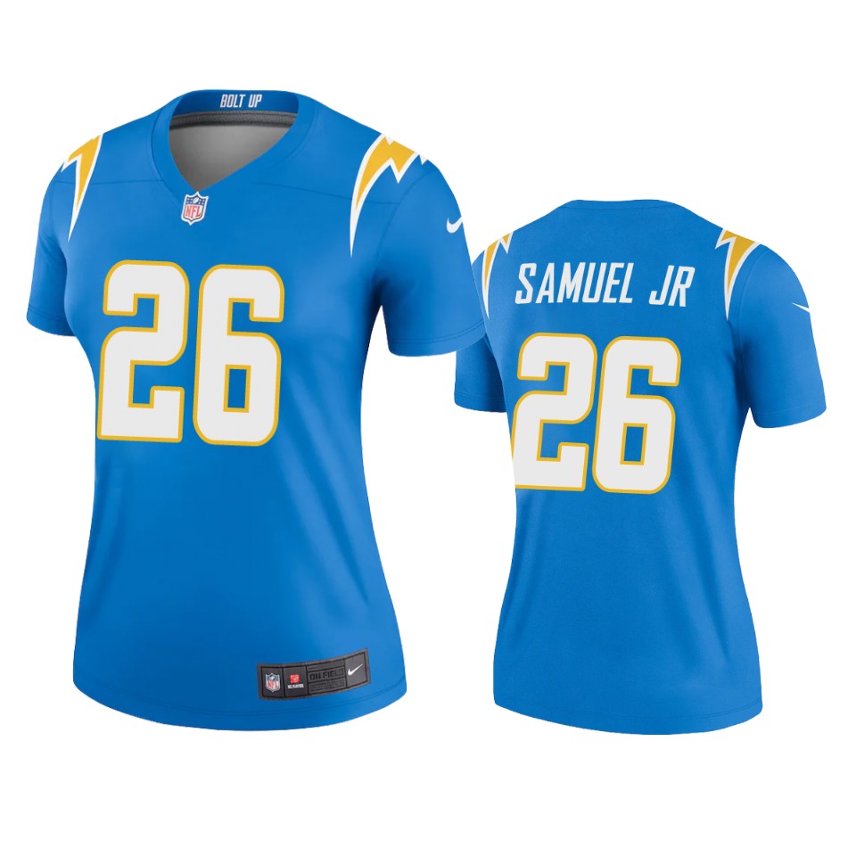 women chargers asante samuel jr. powder blue legend jersey