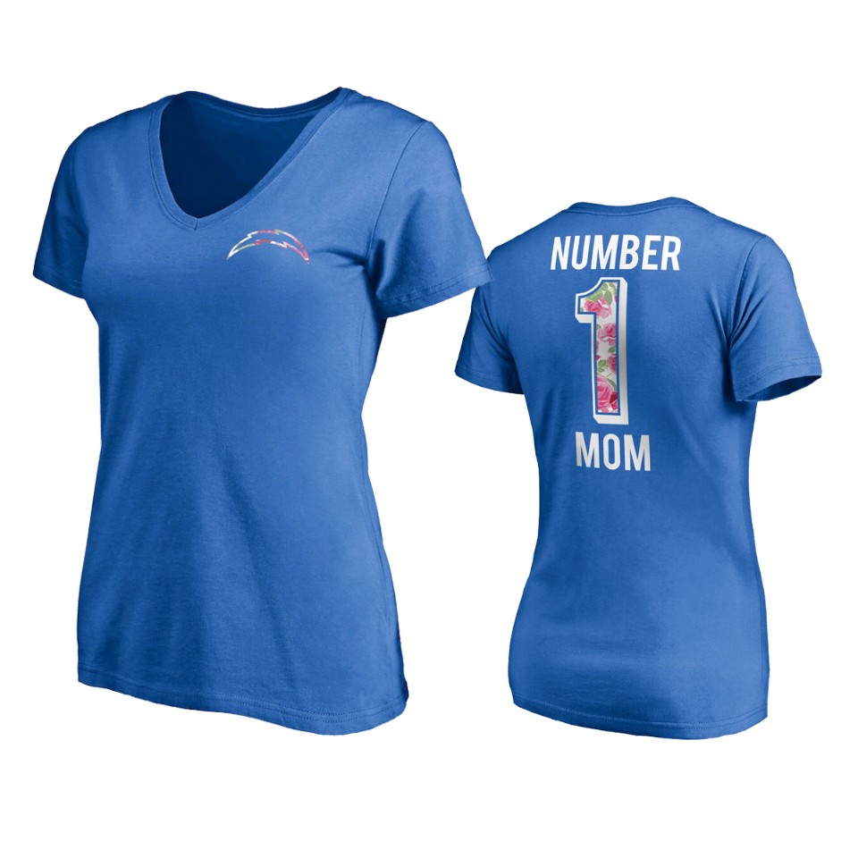 women chargers blue mother's day t shirt