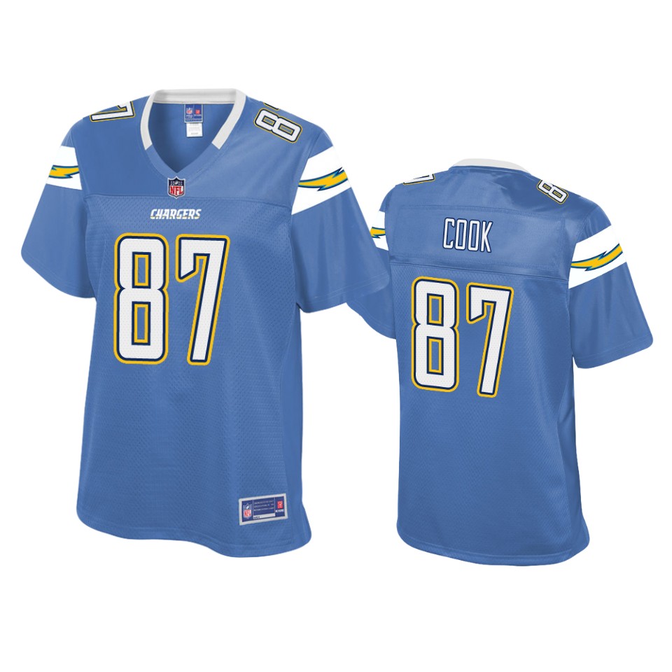women chargers jared cook powder blue pro line jersey