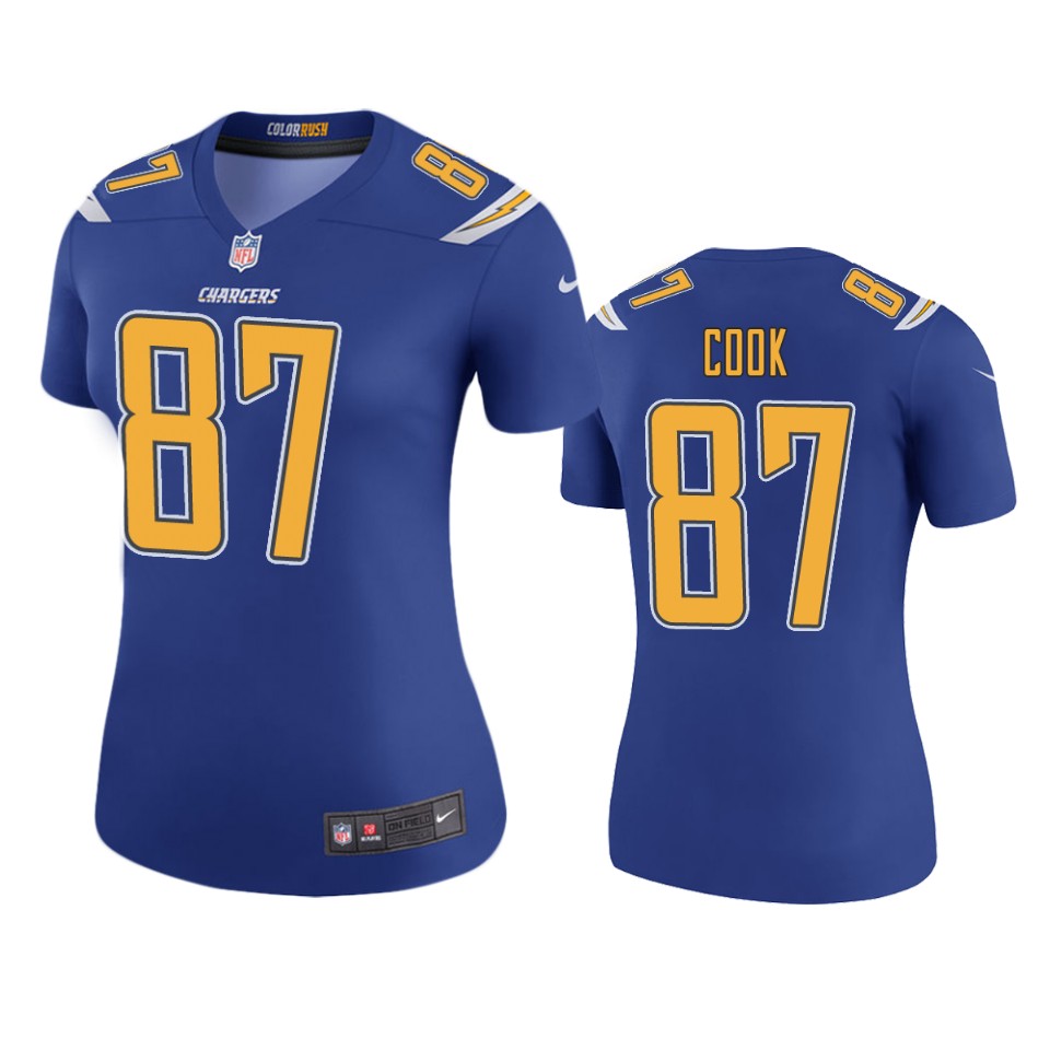 women chargers jared cook royal color rush legend jersey