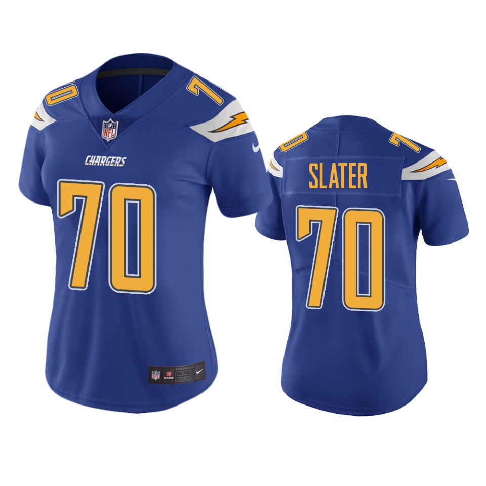 women chargers rashawn slater royal color rush limited jersey