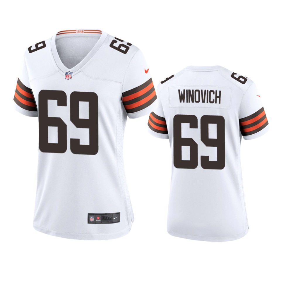 women chase winovich browns game white jersey