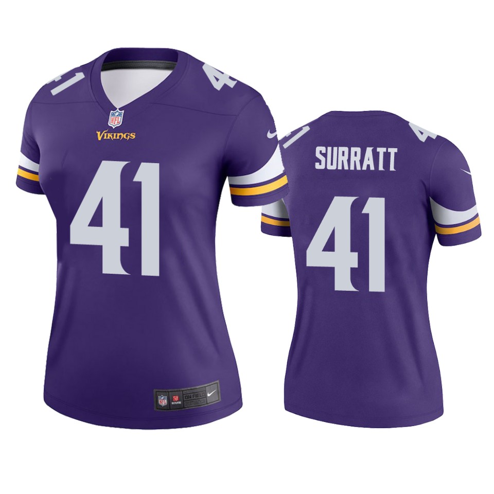 women chazz surratt vikings purple legend jersey