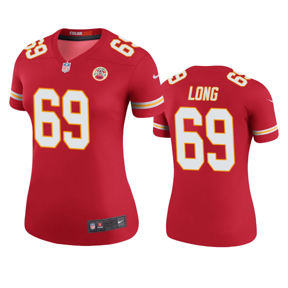 women chiefs kyle long red color rush legend jersey