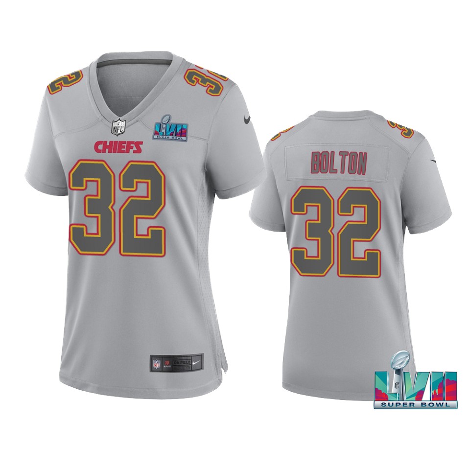 women chiefs nick bolton gray super bowl lvii atmosphere jersey