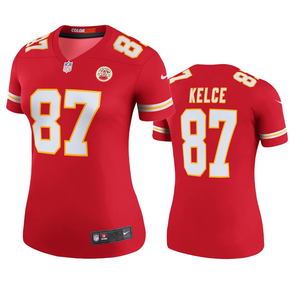 women chiefs travis kelce red legend jersey