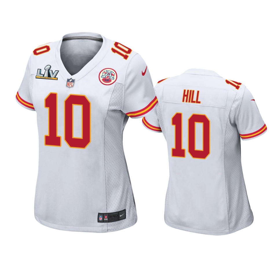 women chiefs tyreek hill white super bowl lv game jersey