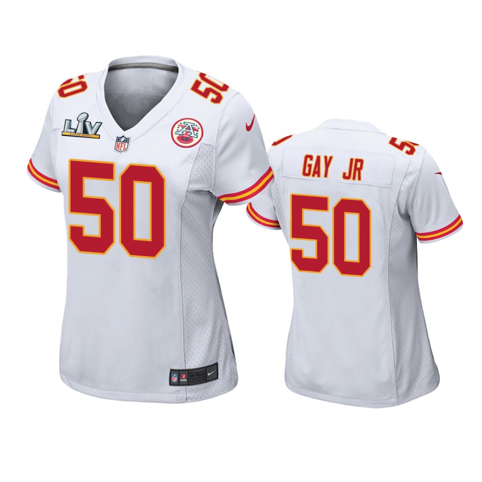 women chiefs willie gay jr. white super bowl lv game jersey