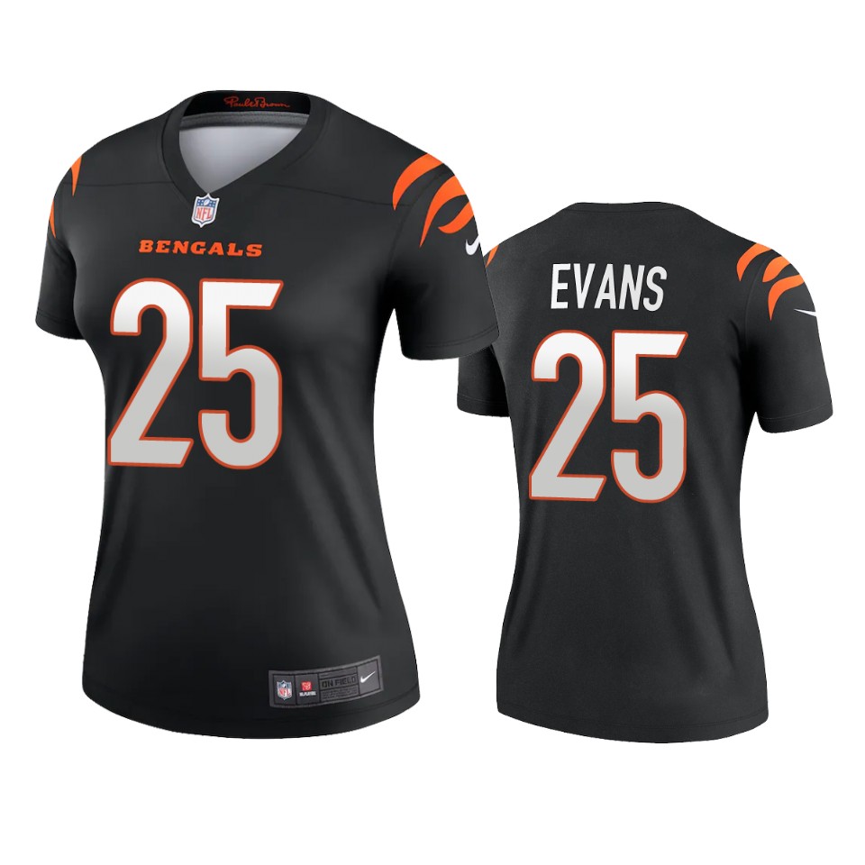 women chris evans bengals black legend jersey