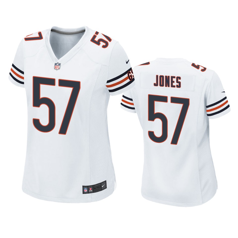 women christian jones bears white game jersey
