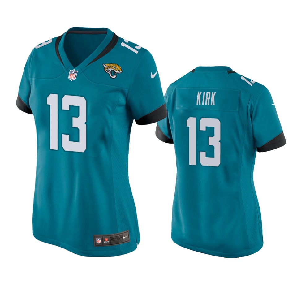 women christian kirk jaguars game teal jersey