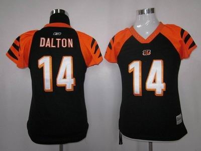 women cincinnati bengals 14 dalton black jersey