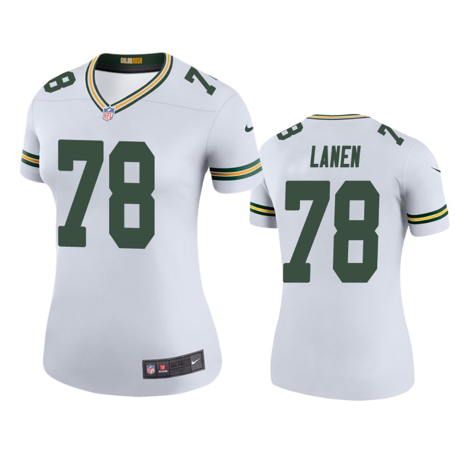 women cole van lanen packers white color rush legend jersey