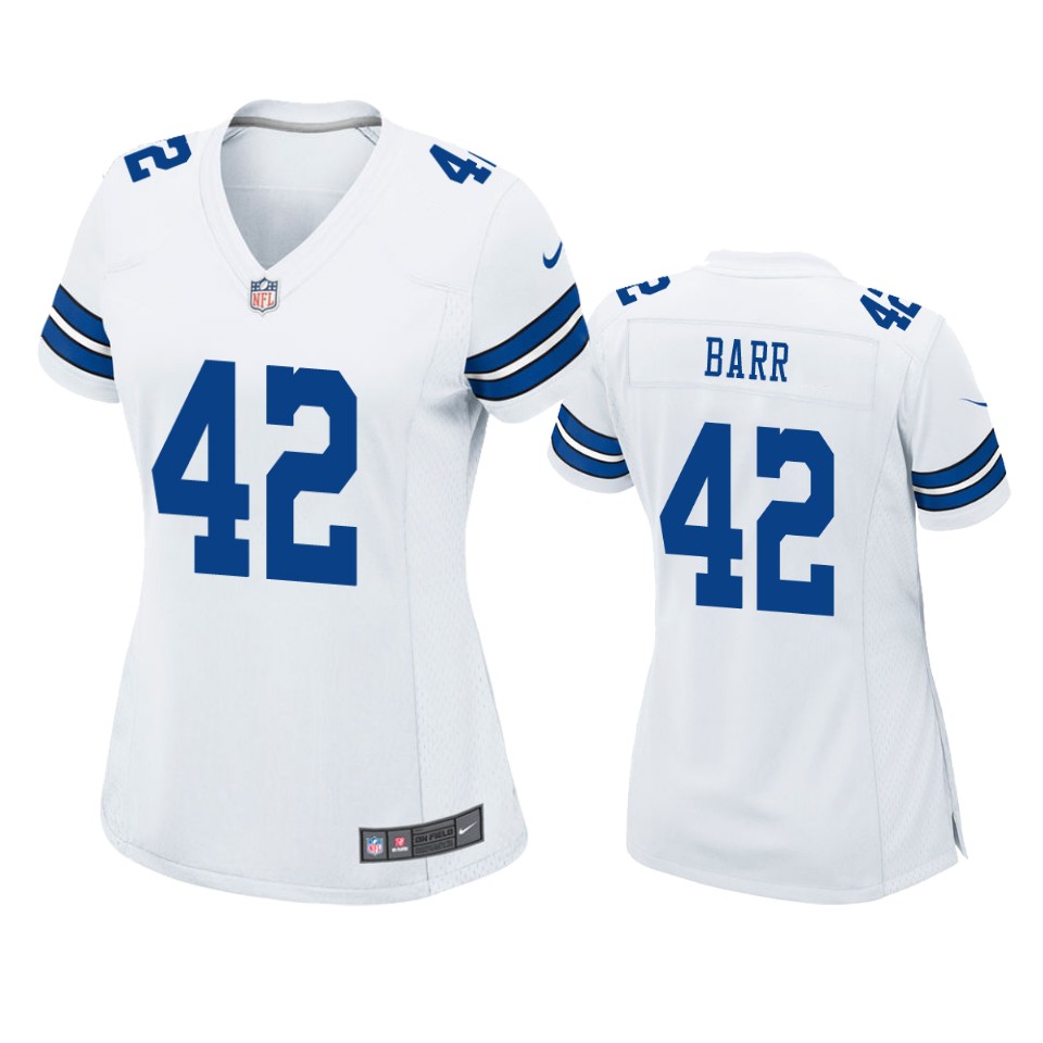 women cowboys anthony barr game white jersey