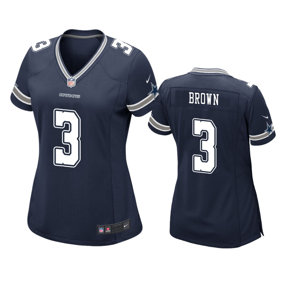 women cowboys anthony brown game navy jersey