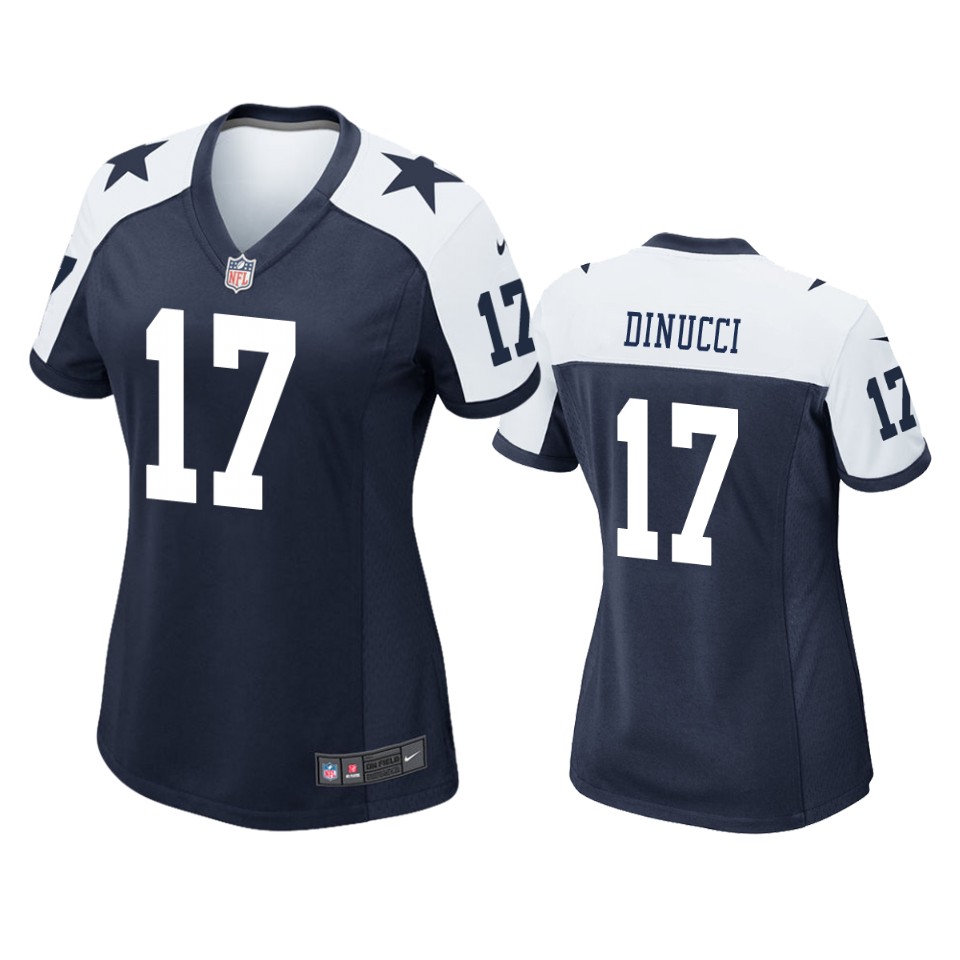 women cowboys ben dinucci alternate game navy jersey